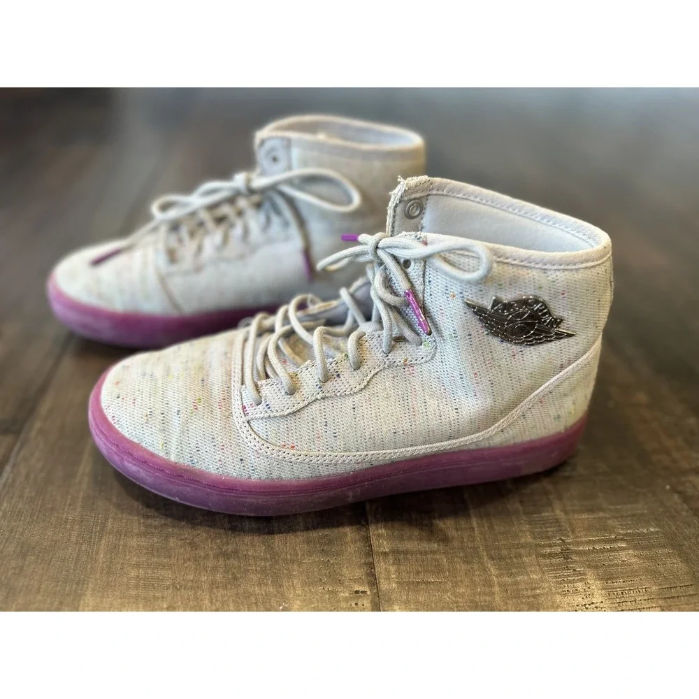 Nike Air‎ Jordan Jasmine GG Wolf Grey Purple Dusk Silver 768927 008 Sz 7y